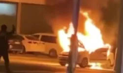Polatlı'da seyir halindeki otomobil alev aldı!