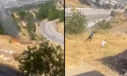Yenimahalle'de anızları yakarak yangın çıkardılar