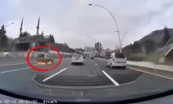 Pursaklar'da yanan aracı makas atan şoför kurtardı