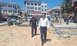 Beypazarı’nda Bankalar Caddesi Yenileniyor