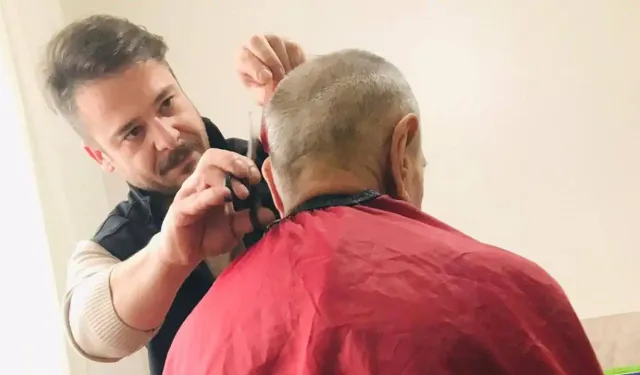 Kızılcahamam'da evde tıraş hizmeti büyük ilgi görüyor