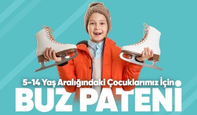 Gölbaşı’ndan Çocuklara ücretsiz Buz Pateni Kursu