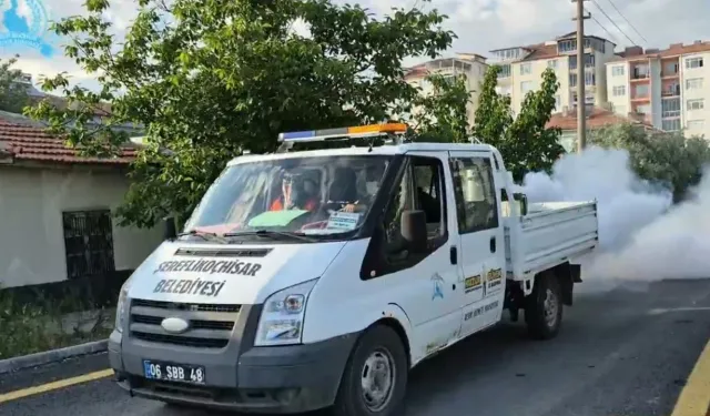 Şereflikoçhisar'da haşerelere karşı sisleme