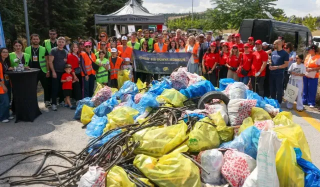 Çankaya'da ormanları temizlediler: 226 Poşet Çöp Toplandı