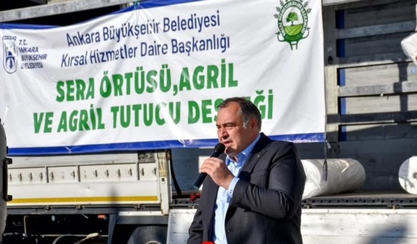 Nallıhan'da çiftçilere sera malzemesi desteği verildi