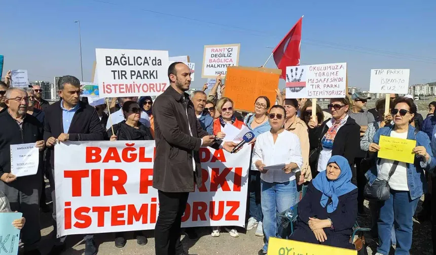 Yapracık'ta vatandaşlardan tır parkına tepki!
