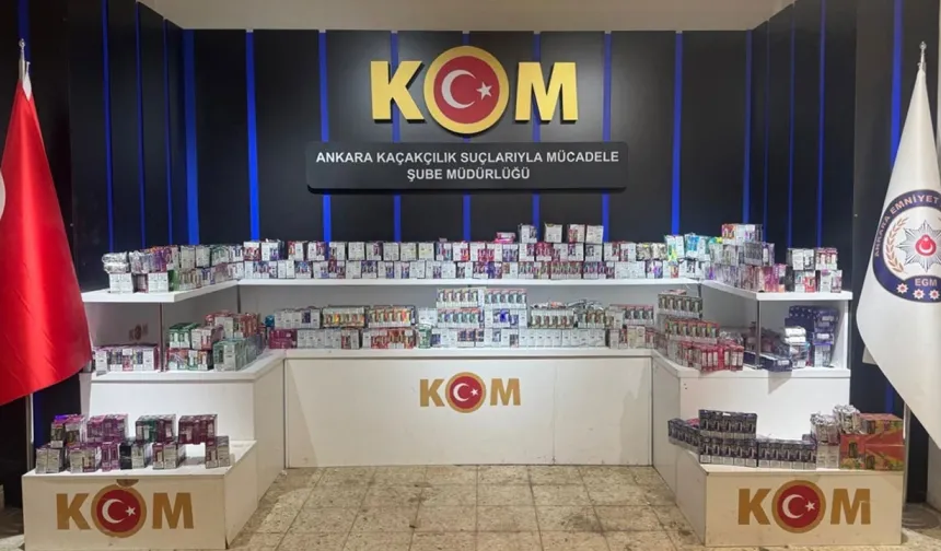 Gölbaşı ve Çankaya'da kaçak elektronik sigara operasyonu!