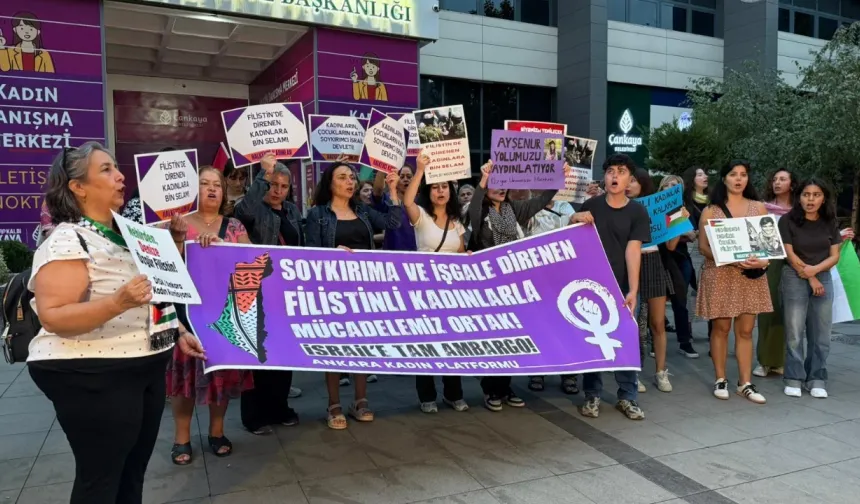 Ankaralı kadınlardan Filistinli kadınlara destek