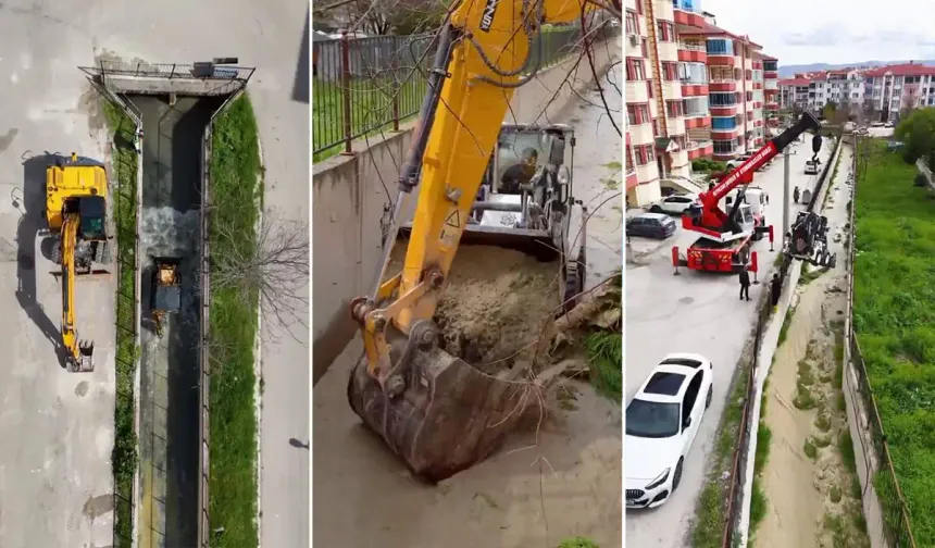 Beypazarı’nda yaz öncesi kanal temizliği çalışmaları başladı
