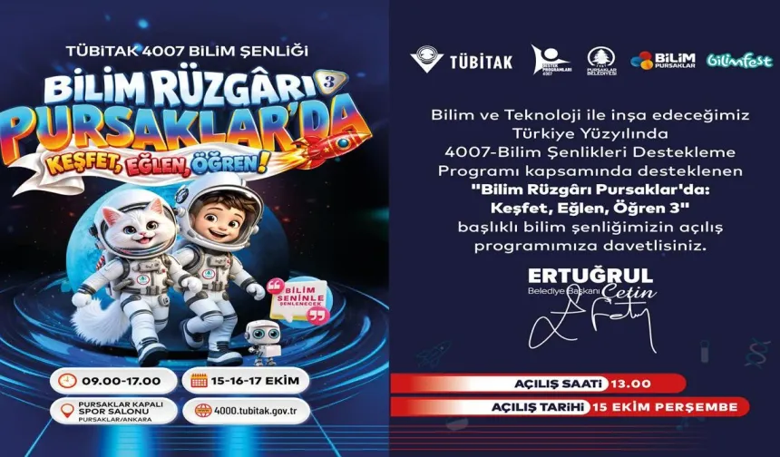 Pursaklar’da ''TÜBİTAK 4007 Bilim Şenliği'' başladı